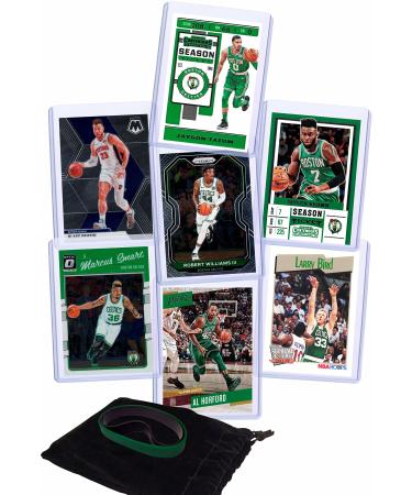 Boston Celtics Basketball Cards: Jayson Tatum, Blake Griffin, Larry Bird, Robert Williams III, Jaylen Brown, Marcus Smart, Al Horford ASSORTED Basketball Trading Card and Wristbands Bundle