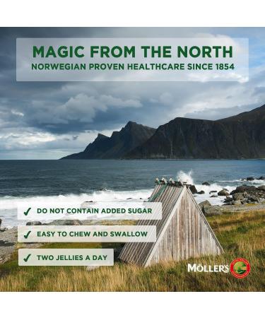 M LLER'S | Omega 3 Capsules for Children | Natural Omega 3 Fish with DHA and EPA | Easy to Chew No Gluten Lactose and Sugar | Pack of 72 | Cola & Strawberry Flavour - Buy Online on GoSupps.com