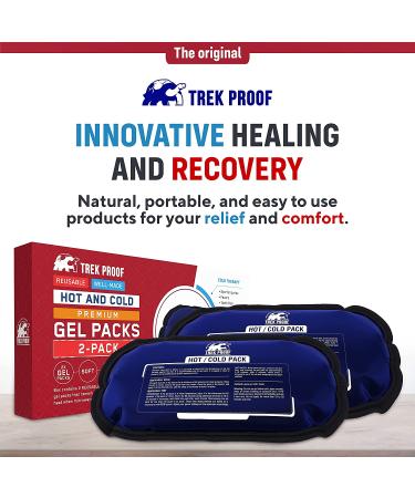 Reusable Hot/Cold Therapy Gel Packs (2) - Joint & Muscle Pain Relief for Rotator Cuff, Knees, Back - Injury Recovery Support - Buy Online on GoSupps.com