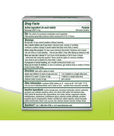 Dulcolax Stimulant Laxative 8 Count - Fast-Acting Relief (Pack of 1) - Buy Online on GoSupps.com