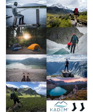 Kadem Waterproof Socks for All Outdoor Adventures | Winter Sports Camping Fishing Hiking Biking & More | Size 43-46 - Turquoise - Buy Online on GoSupps.com