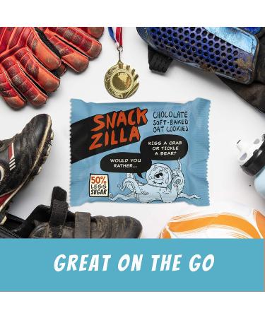 Healthy Kids Snacks Oat Biscuits - Snackzilla 50% Less Sugar Oat Cookies (15x30g : Chocolate) Soft Baked Lunch Box Snacks & School Snack Box Healthy Snacks Vegan Biscuits Healthier Cookie Dough - Buy Online on GoSupps.com