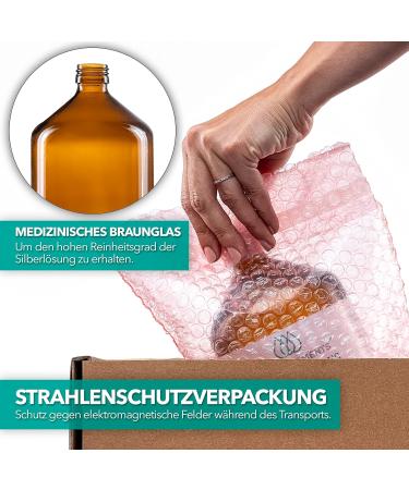Buy Colloidal Silver 500ml | High Dose 10 ppm Silver Water in Brown Glass Bottle with 30ml Spray | Free E-Book Included | International Shipping Available - Buy Online on GoSupps.com