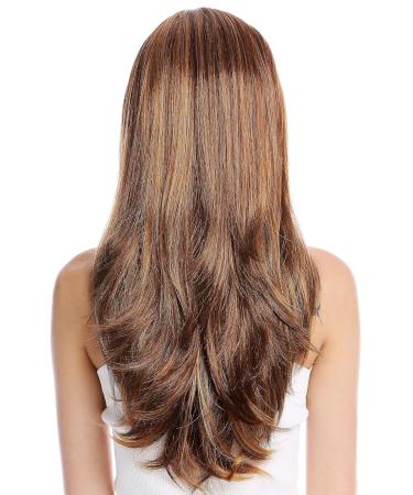 Buy WIG ME UP GFW2274-G74 Long Straight Brown Highlighted Wig for Ladies - Stylish & Comfortable International Shipping Available - Buy Online on GoSupps.com