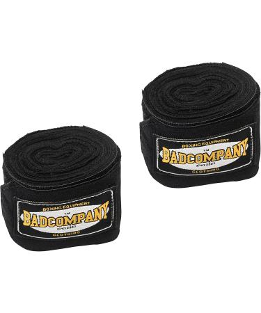 BAD Company Boxing Bands - Elastic Wrist Bandages with Velcro Fastener Thumb Loop | 2.5m - 5m | Black White Red Blue - Perfect for Boxing Training - Buy Online on GoSupps.com