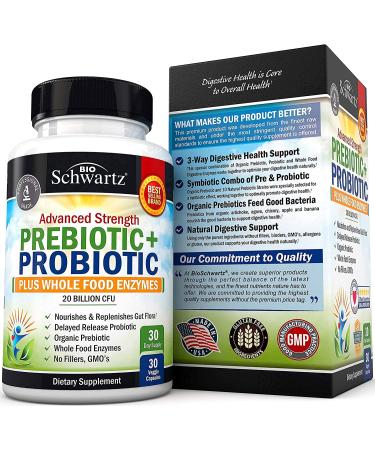 Digestive Health Supplements for Adults - Probiotics with Enzymes - Non-GMO, Gluten & Dairy Free - 30ct (Pack of 1) - Buy Online on GoSupps.com