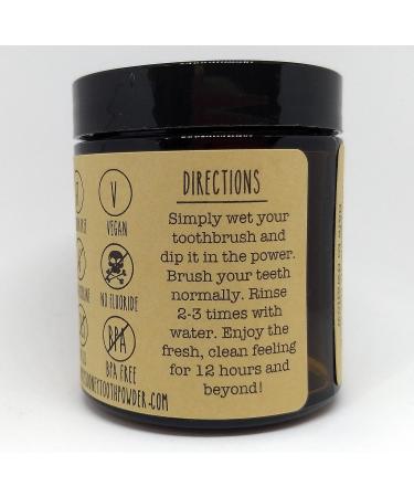 Buy Organic Vegan Fluoride-Free Tooth Powder - 3.5oz Glass Jar Cinnamon & Clove Flavor 6 Month Supply - Remineralizing Formula - Buy Online on GoSupps.com
