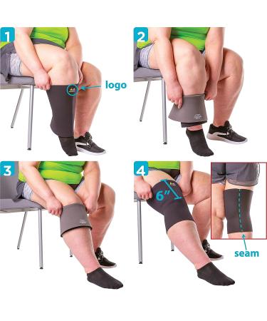 BraceAbility 6XL Plus Size Neoprene Knee Sleeve - Compression Support for Arthritis Joint Pain in Bariatric Individuals - Buy Online on GoSupps.com