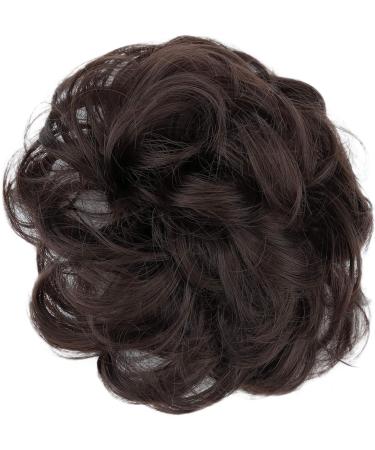 CAISHA Messy Scrunchie Bun Voluminous Wavy Hairpiece | Heat-Resistant Synthetic Fibres Brown #8B G5A - Buy Online on GoSupps.com