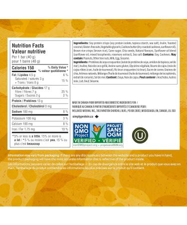 Simply Protein - Lemon Coconut Crispy Bars - Plant Based Protein Bars - Low Carb Low Sugar High Fibre - 13g Protein 2g Sugar 7g Fibre - Vegan Gluten Free Non GMO Kosher - 4 Bars Lemon Coconut 4 Count (Pack of 1) - Buy Online on GoSupps.com