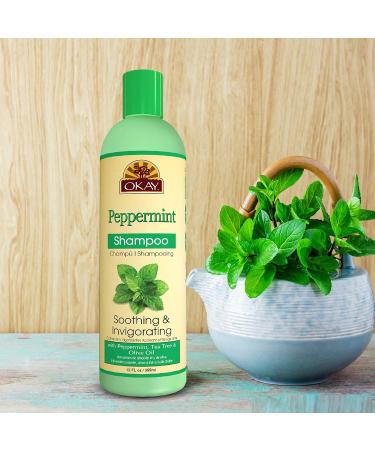 OKAY Peppermint Soothing & Invigorating Shampoo - 12oz / 355ml | Buy Internationally - Buy Online on GoSupps.com