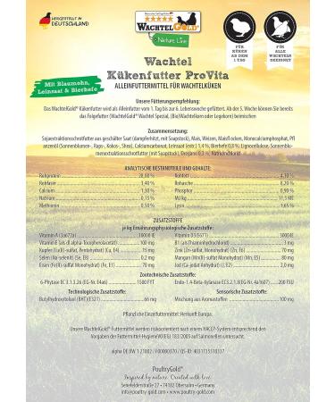 WachtelGold Quail Chick Feed ProVital 10kg - 28% Protein Rearing Feed | Non-GMO International Shipping - Buy Online on GoSupps.com