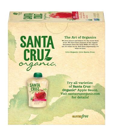 Santa Cruz Organic Apple Strawberry Sauce Pouches - Pack of 6 (3.2 oz each) - Buy Online on GoSupps.com