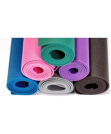 Gaiam Essentials Premium Yoga Mat with Carrier Sling - 72 L x 24 W x 1/4 Thick - Navy - Buy Online on GoSupps.com