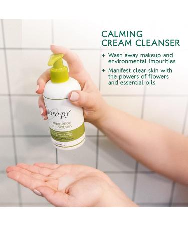 Florapy Beauty Calming Cream Cleanser | Dandelion Lemongrass Aromatherapy | Gentle Makeup Remover | Clean Beauty Skincare - Buy Online on GoSupps.com