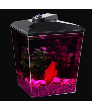 Koller Products AquaView 2.5-Gallon Fish Tank with Power Filter and LED Lighting - 7 Color Selections - Buy Online on GoSupps.com