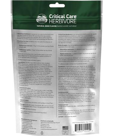 Oxbow Animal Health Critical Care Herbivore Anise Flavor 454 Gram Bag 70104 - Buy Online on GoSupps.com