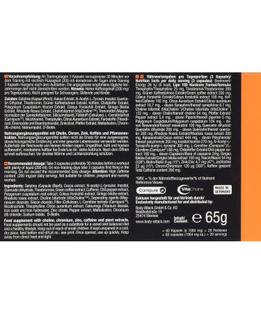 Buy Body Attack Lipo 100 Hardcore 60 Capsules | International Shipping Available - Buy Online on GoSupps.com
