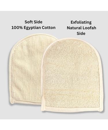 Natural Egyptian Loofah Exfoliating Glove Scrubbers - Set of 2 for Deep Clean & Invigorate Your Skin - Men and Women - Buy Online on GoSupps.com