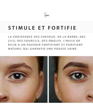 50ml Organic Cold-Pressed Castor Oil - Pure Hair Beard Eyelash & Skin Growth - Glass Bottle & Brush - Buy Online on GoSupps.com