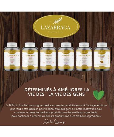 LAZARRAGA - Tribulus Terrestris 2250mg + Maca Peru + Arginine + Zinc | 180 Capsules Strength & Energy Vitamins for Men - 180 Vegan Capsules - Buy Online on GoSupps.com