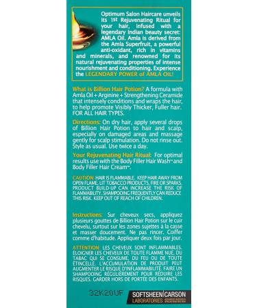 SoftSheen-Carson Optimum Amla Legend Billion Hair Potion 1.9oz - Revitalize & Nourish Hair | International Shipping Available - Buy Online on GoSupps.com