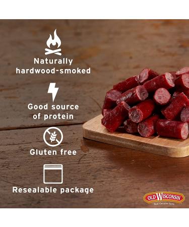 Old Wisconsin Turkey Sausage Snack Bites - Naturally Smoked, High Protein, Low Carb, Keto, Gluten Free - 28oz Resealable Pack - Buy Online on GoSupps.com