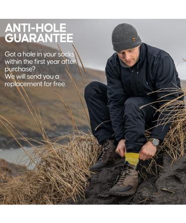 DANISH ENDURANCE 3-Pack Mixed Outdoor Hiking Socks | Merino Wool for Women & Men | Black, Large - Buy Online on GoSupps.com