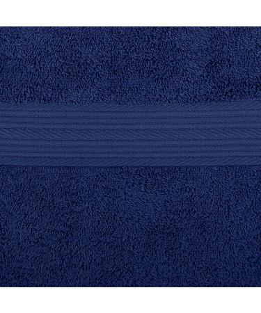 Amazon Basics 6-Piece Fade Resistant Cotton Towel Set - Navy Blue - Buy Online on GoSupps.com