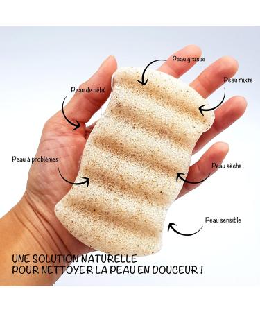Konjac Organic Peeling Sponge Set - 2 Walnut Body Sponges for Gentle Cleansing | Eco-Friendly Natural Exfoliation - Buy Online on GoSupps.com