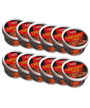 Walsdorf gourmet currywurst sauce 12x 500g/curry sauce made of high-quality ingredients & vegan/savory currywurse sauce/curry ketchup without flavor enhancer