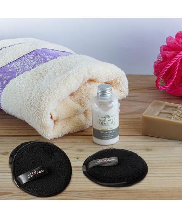 Lavailla Premium Washable Microfiber Slurry Pads - 6 Pack Makeup Remover with Glove Laundry Bag & Care Guide | Eco-Friendly Reusable Cotton Pads - Buy Online on GoSupps.com
