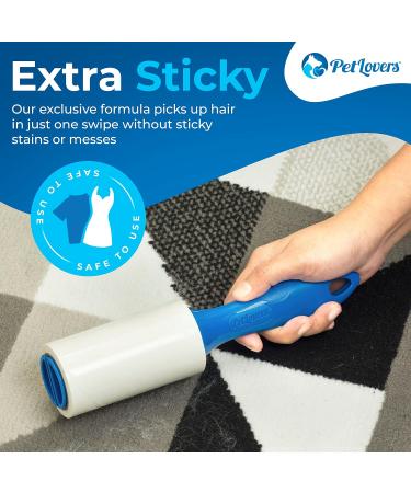 PetLovers Extra Sticky Lint Roller - 90 Sheets for Pet Hair Removal | Ideal for Dogs & Cats | International Shipping Available - Buy Online on GoSupps.com
