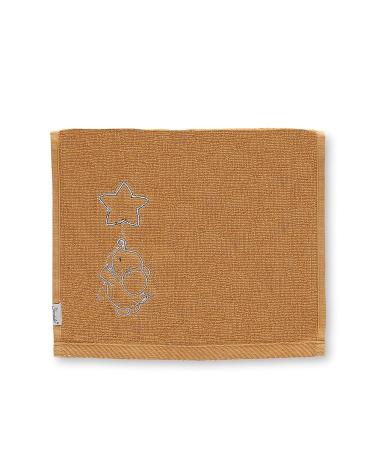 Sterntaler Baby Unisex Double Pack Towels - Elefant & Cake Motif - 30x50cm Light Brown - Premium Children's GOTS Certified Towels - Buy Online on GoSupps.com