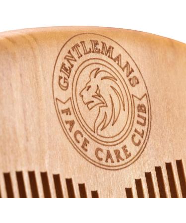 Gentlemans Face Care Club Vegan Friendly Beard Comb - Handmade Wooden Comb for Snag Free Moustache and Beard Care - Pocket Size with FREE Storage Bag - Ideal for Beard Oil or Wax - Buy Online on GoSupps.com