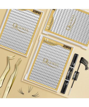 Buy 10D C Curl Individual Eyelashes - 320 Stacks of Reusable DIY Cluster Lashes 12-18mm | International Shipping Available - Buy Online on GoSupps.com