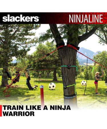 Slackers NinjaLine 36' Intro Kit - Red/Blue | Fun Outdoor Ninja Warrior Course Set - Buy Online on GoSupps.com