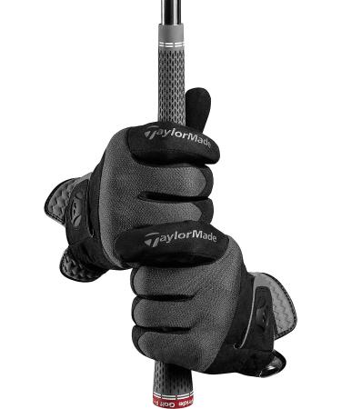 TaylorMade Rain Control Golf Gloves - Black/Gray, Large Pair - Buy Online on GoSupps.com