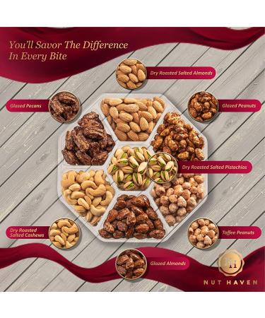 Holiday Nuts Gift Basket - Sweet & Salty Gourmet Nuts for Birthday, Christmas, Thanksgiving - Large Gift Basket for Men, Women, Family - Buy Online on GoSupps.com