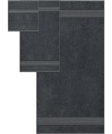 Utopia Towels 8-Piece Luxury Towel Set - 600 GSM 100% Ring Spun Cotton - Grey - Ideal for Bathroom, Sports, and Hotel - Buy Online on GoSupps.com