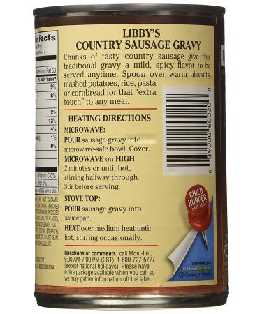 Libby's Country Sausage Gravy 3-Pack (15 oz Cans) - Delicious Breakfast Staple - Buy Online on GoSupps.com