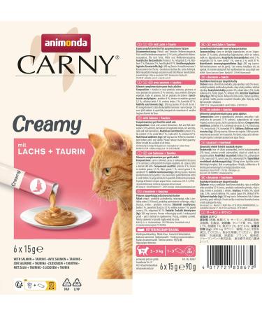 Animonda Carny Adult Creamy - Premium Gourmet Cat Treats with Salmon & Taurine - 6 x 15g Freshbits - Buy Online on GoSupps.com