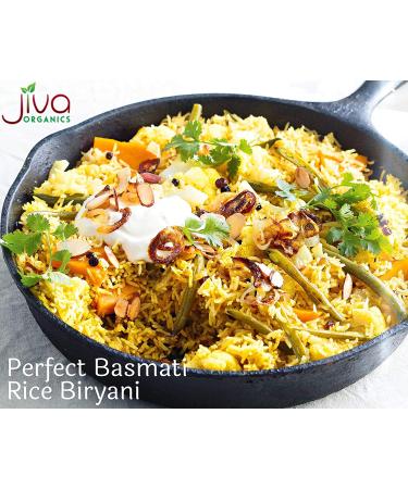 Jiva Organics Organic Basmati Rice 4 LB Bag - Extra Long Grain - Premium Quality from India - 4 Pound (Pack of 1) - Buy Online on GoSupps.com