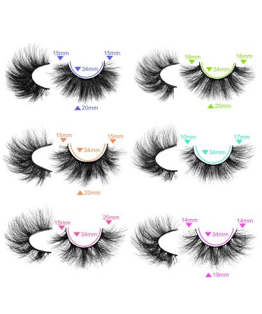 Newcally Fluffy Wispy 20MM 5D Volume Fake Eyelashes - 6 Styles - 30 Pairs Bulk Pack - Buy Online on GoSupps.com