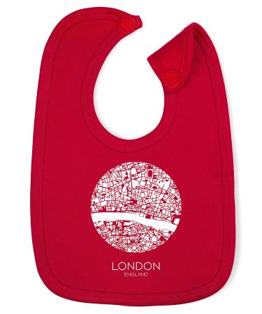 Hippowarehouse London map cotton baby nursing bib boys girls