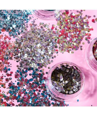 Buy Mystics Eco-Friendly Organic Glitter - 100% Cosmetic Safe Degradable 3G Set (5 Colors) for Face Body Nails & Hair | Moon Glitter - Buy Online on GoSupps.com