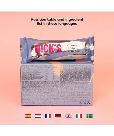 Nicks Keto Protein Bars Brownie | 15g Protein | 188 Calories | Gluten Free | Low Carb Snacks | No Added Sugar | Multipack 12x50g - Brownie 12 Count - Buy Online on GoSupps.com