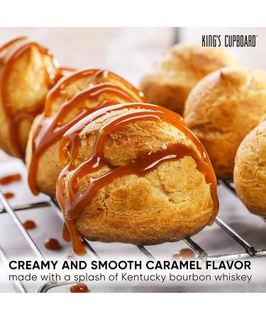 King's Cupboard Bourbon Caramel Sauce - Versatile Dessert Topping and Coffee Drizzle - Gluten-Free, Kosher, All Natural - Made in USA - 10.4 oz Pack - Buy Online on GoSupps.com