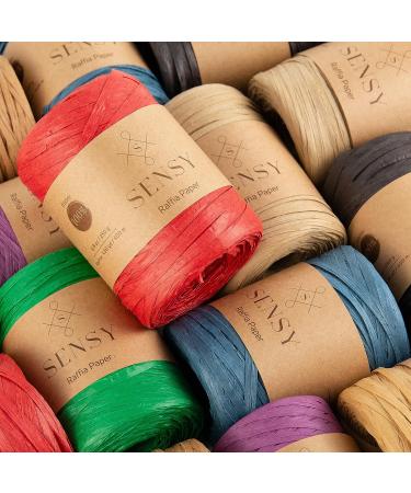 Sensy Premium 438 Yards Raffia Paper Ribbon in Latte Color - Eco-Friendly Crafting Supplies - Buy Online on GoSupps.com