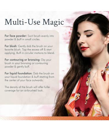 Buy Amaterasu Kabuki Brush - Multi-Use Ultra-Soft Vegan & Cruelty-Free for Powder Foundation Blush & Bronzer - Seamless Blending Tool for All Skin Types - Buy Online on GoSupps.com